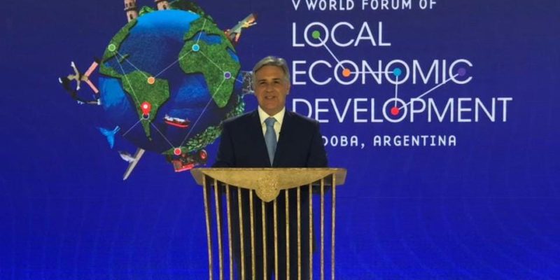 Llaryora Participó De La Presentación Del V Foro Mundial De Desarrollo Económico Local