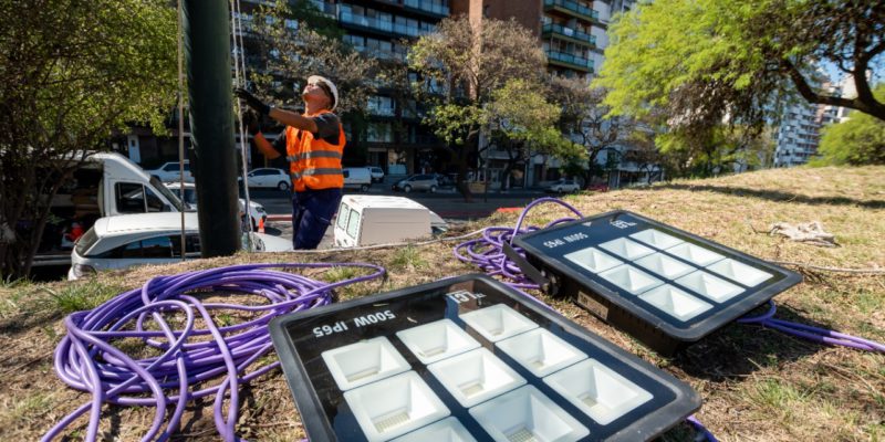 Parque Sarmiento: 32% De Avance Para Su Completa Iluminación Con Tecnología LED