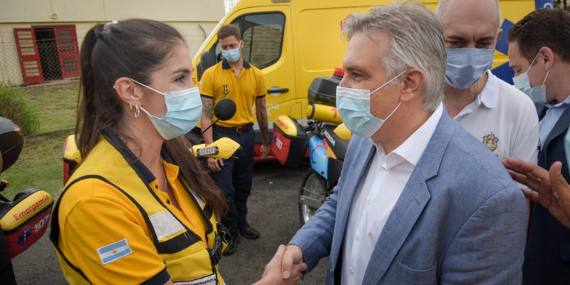 Por Primera Vez Una Mujer Conducirá Una De Las Cinco Nuevas Motoambulancias Presentadas En El Servicio 107