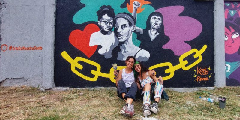 30 Mujeres Muralistas Pintarán En Simultáneo Paredones De La Avenida Sagrada Familia