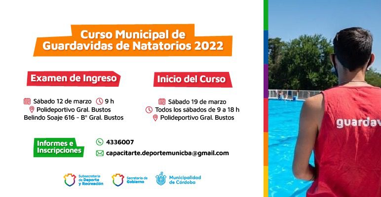 Últimos Días De Inscripciones Para El Curso Municipal De Guardavidas De Natatorios 2022