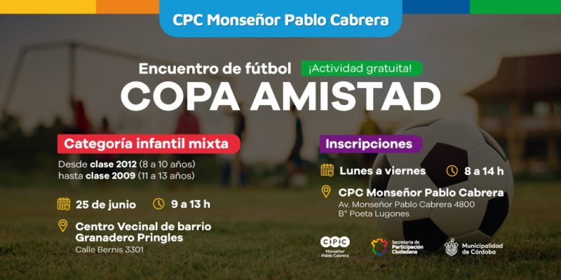 Comenzó La Inscripción Para La “Copa Amistad” De Fútbol Infantil En El CPC Monseñor Pablo Cabrera