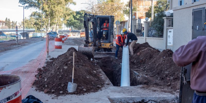 Por Obras De Cloacas, Se Reduce El Tránsito Vehicular A La Altura Del Puente Santa Fe