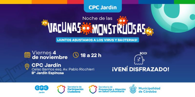 Noche De Brujas: El CPC Jardín Invita A La Noche De Las Vacunas Monstruosas